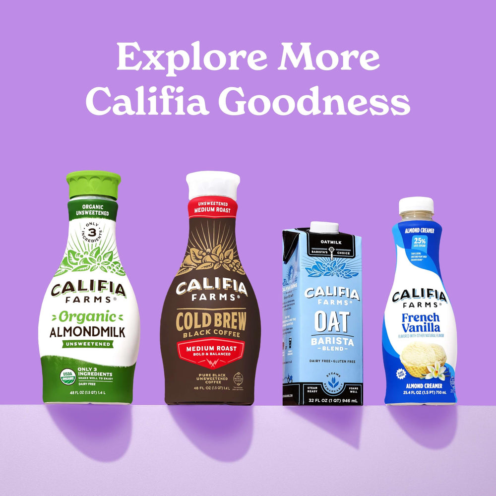 Califia Farms Oat Barista Blend gluten-free and non-GMO ingredients for mindful sipping