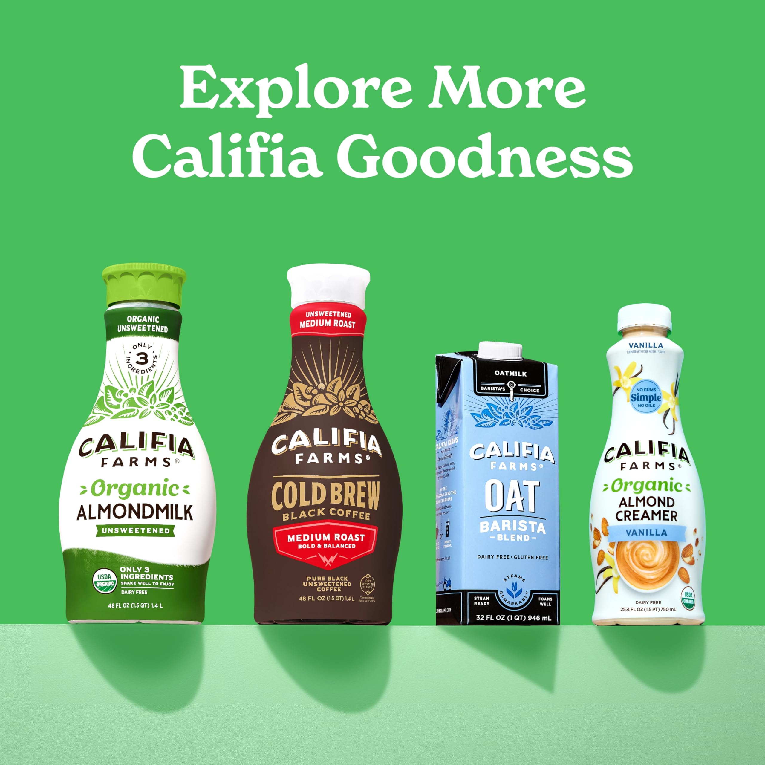 Califia Farms Coconutmilk pour used in baking for dairy-free recipes