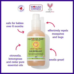 California Baby natural bug spray bottle with citronella-lemongrass scent
