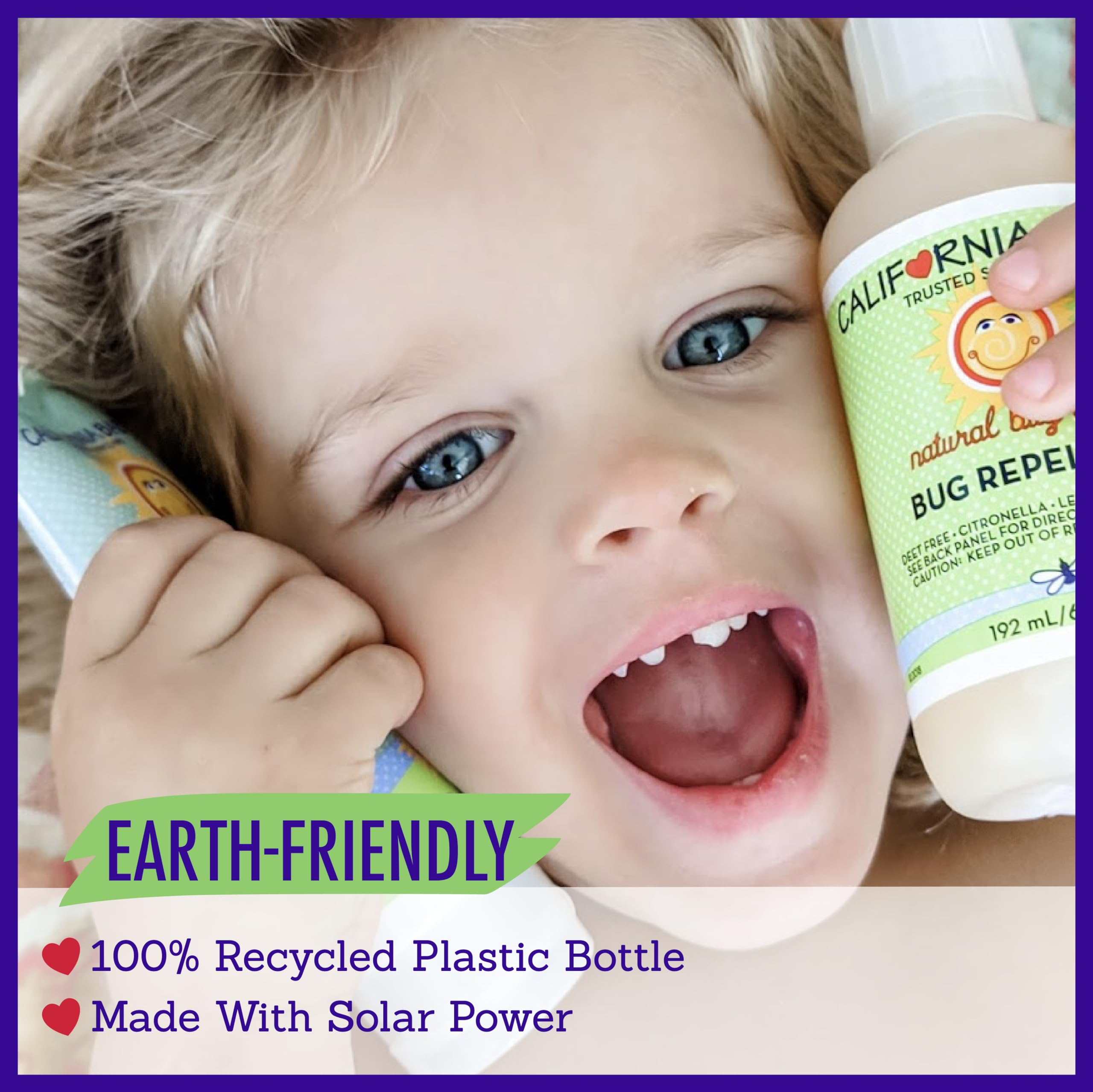 California Baby natural bug spray pregnancy-safe note on packaging