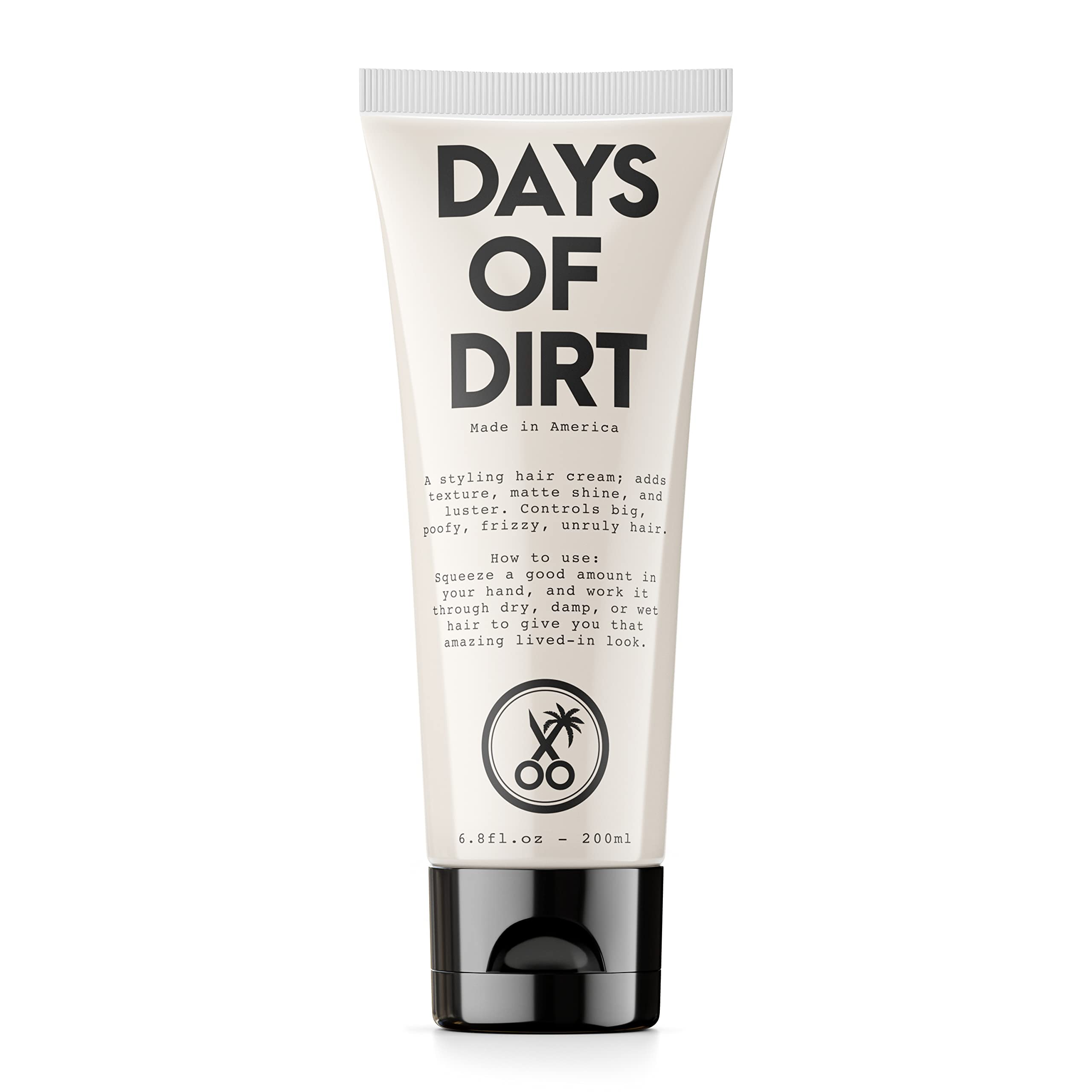 California Born Days of Dirt bottle front for quick, easy styling.