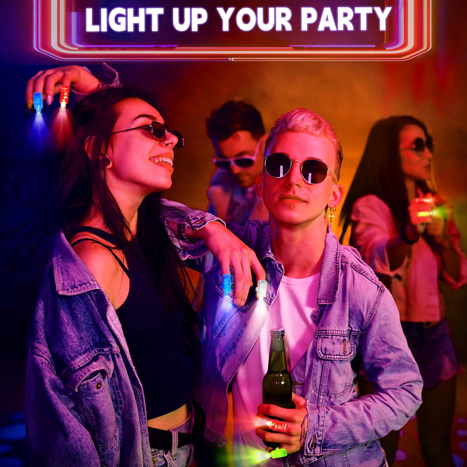 CALIFORNIA CADE ELECTRONIC finger lights battery-included for uninterrupted glow.