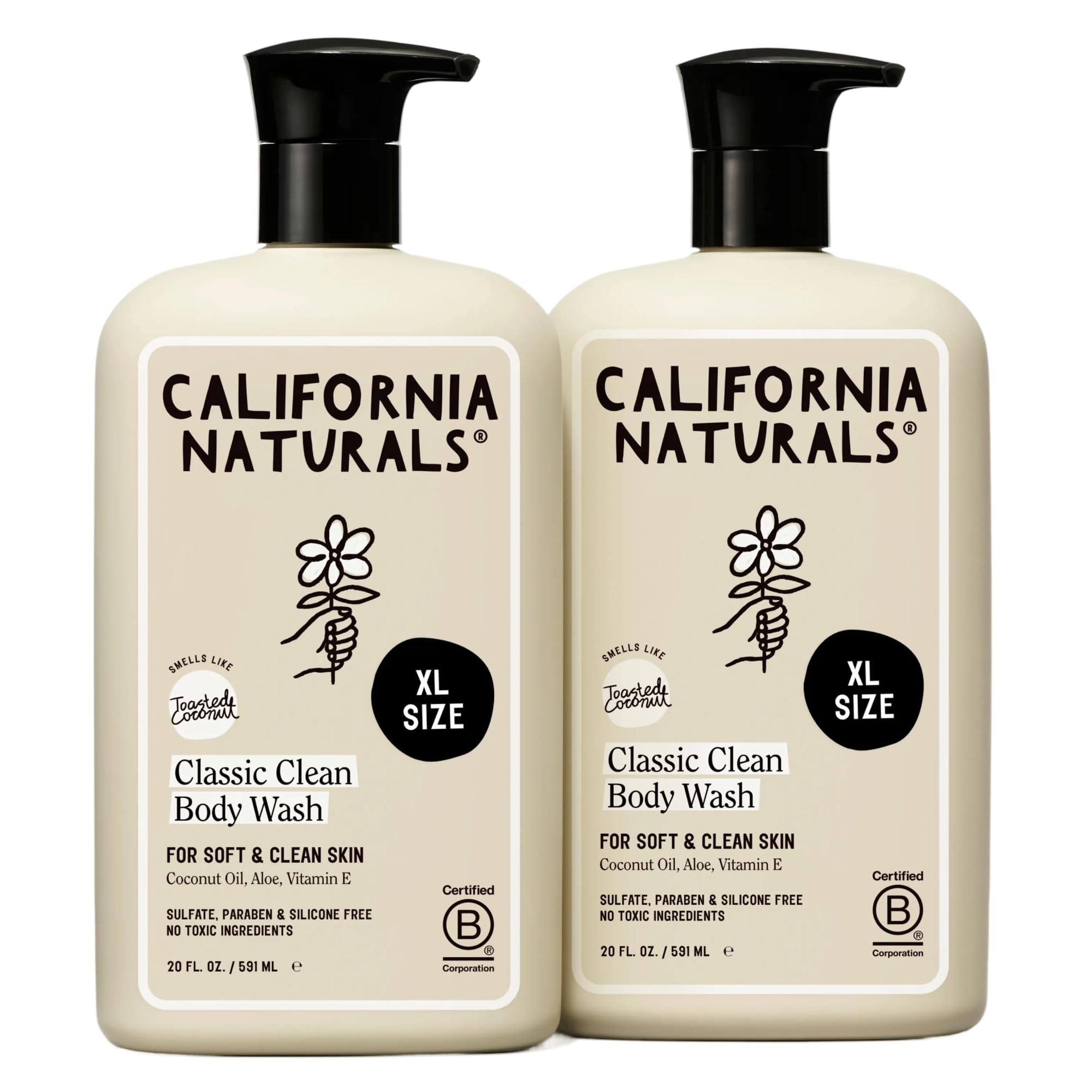 California Naturals Classic Clean bottle pour shows a gentle, refreshing cleanse