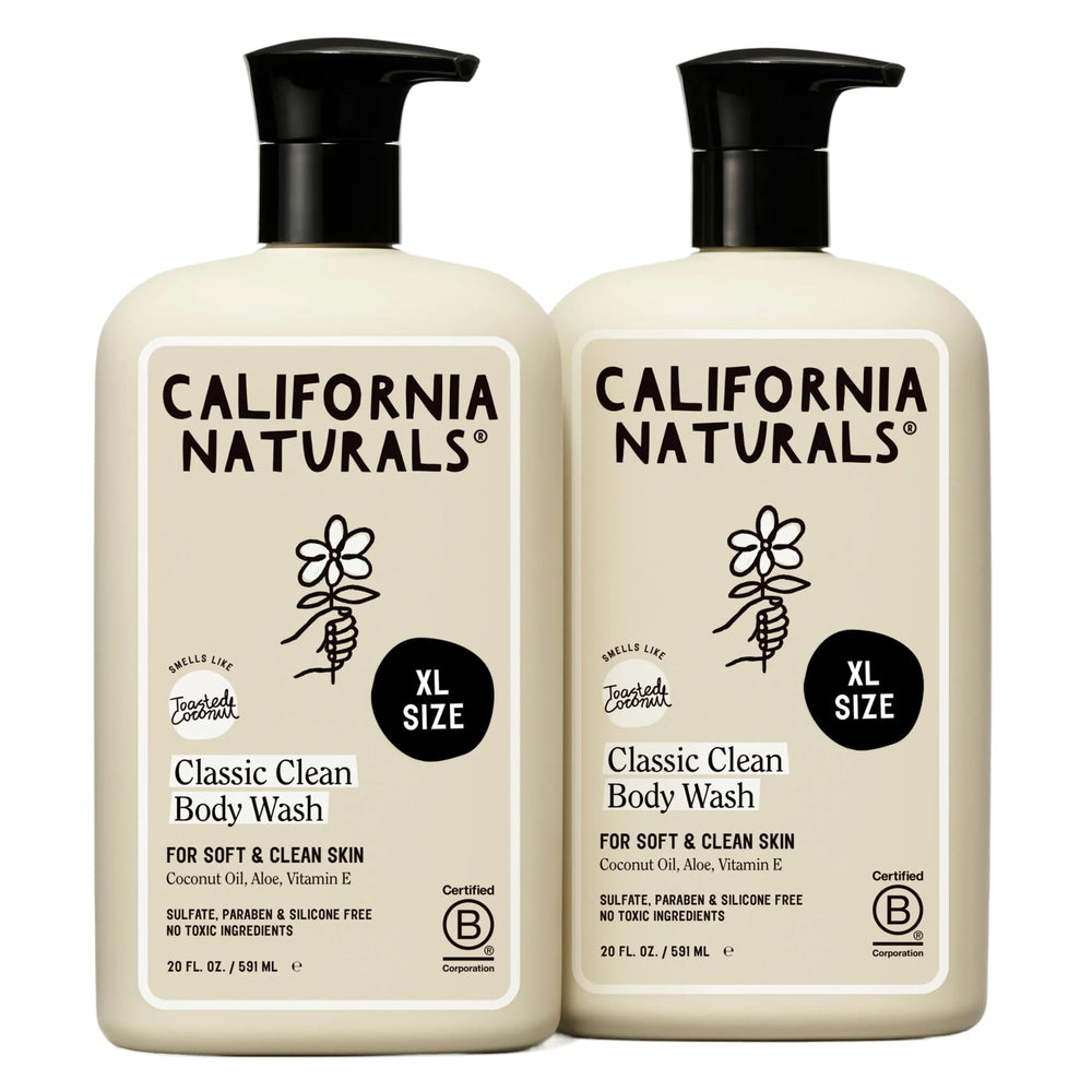 California Naturals Classic Clean bottle pour shows a gentle, refreshing cleanse