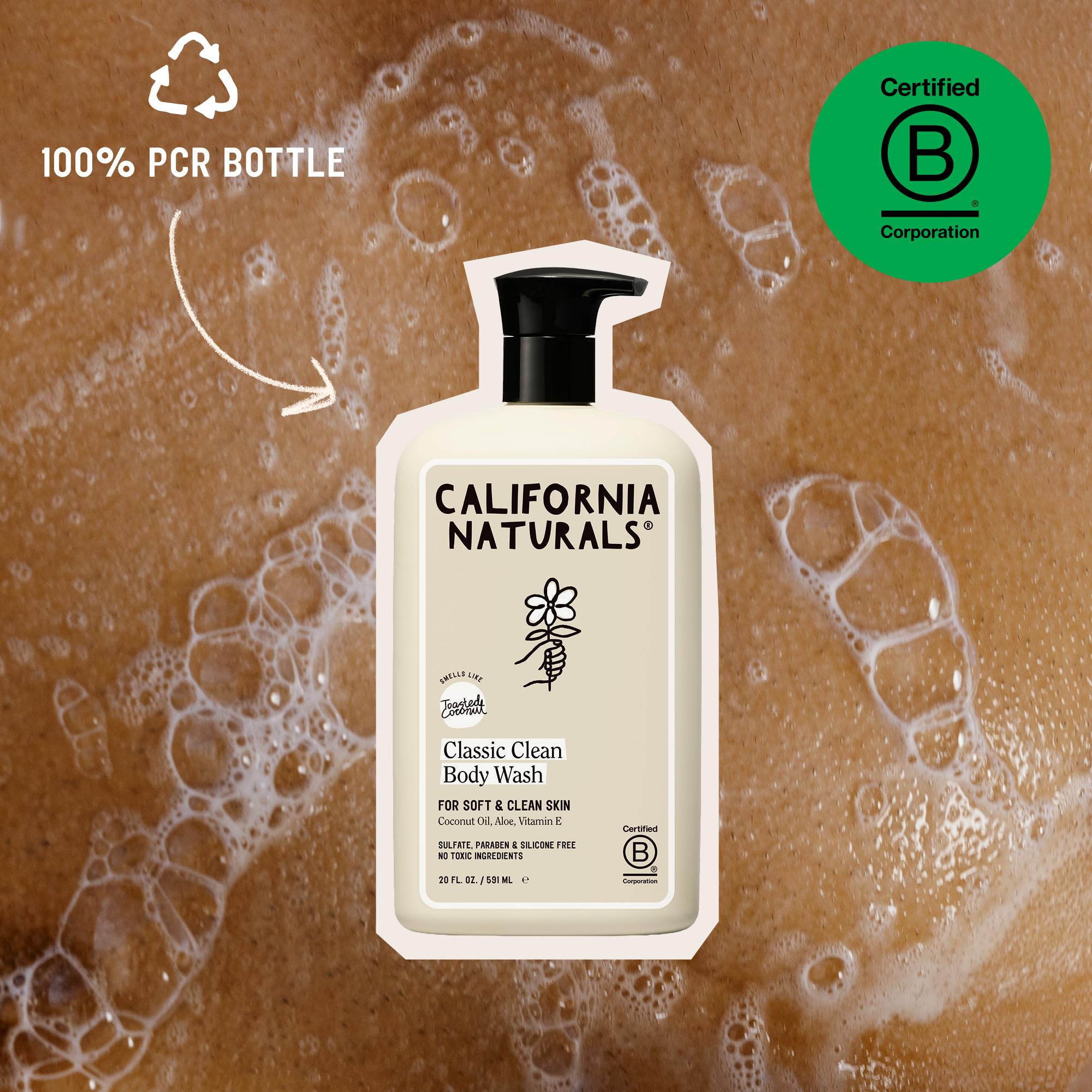 California Naturals Classic Clean ingredient coconut oil nourishes skin