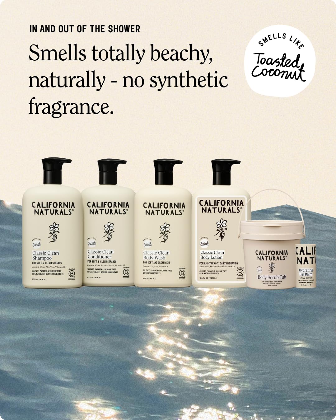 California Naturals Classic Clean recycled packaging emphasizes sustainability.