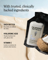 California Naturals Classic Clean texture on skin demonstrates fast-absorbing hydration.