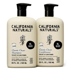 California Naturals coconut shampoo bottle on a clean shelf for gentle daily cleansing.