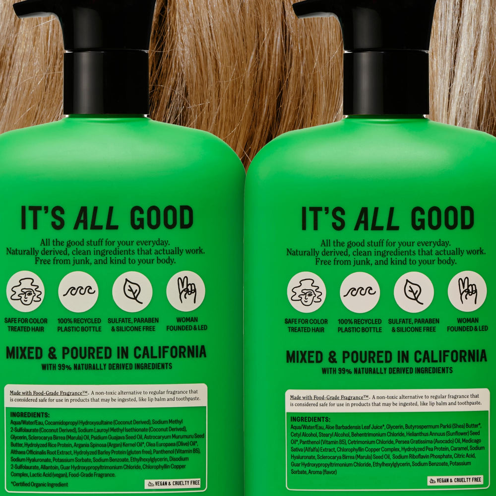 California Naturals color-safe care shown on treated hair.