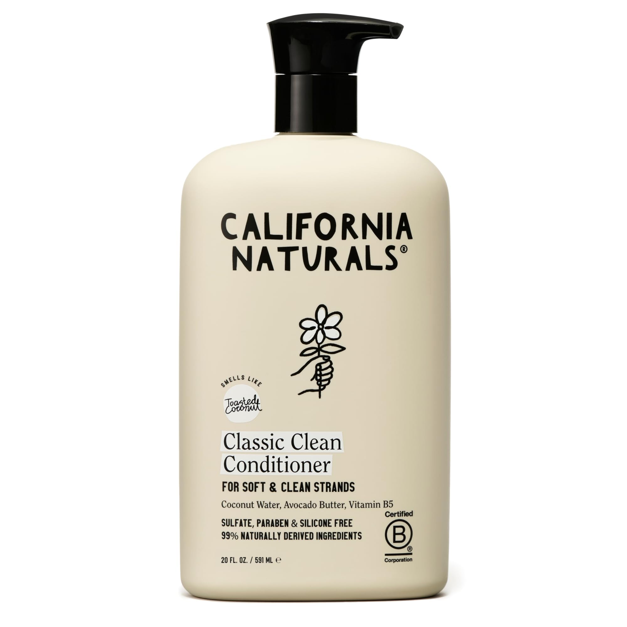 California Naturals Coconut Milk Conditioner bottle delivering deep hydration for dry hair.