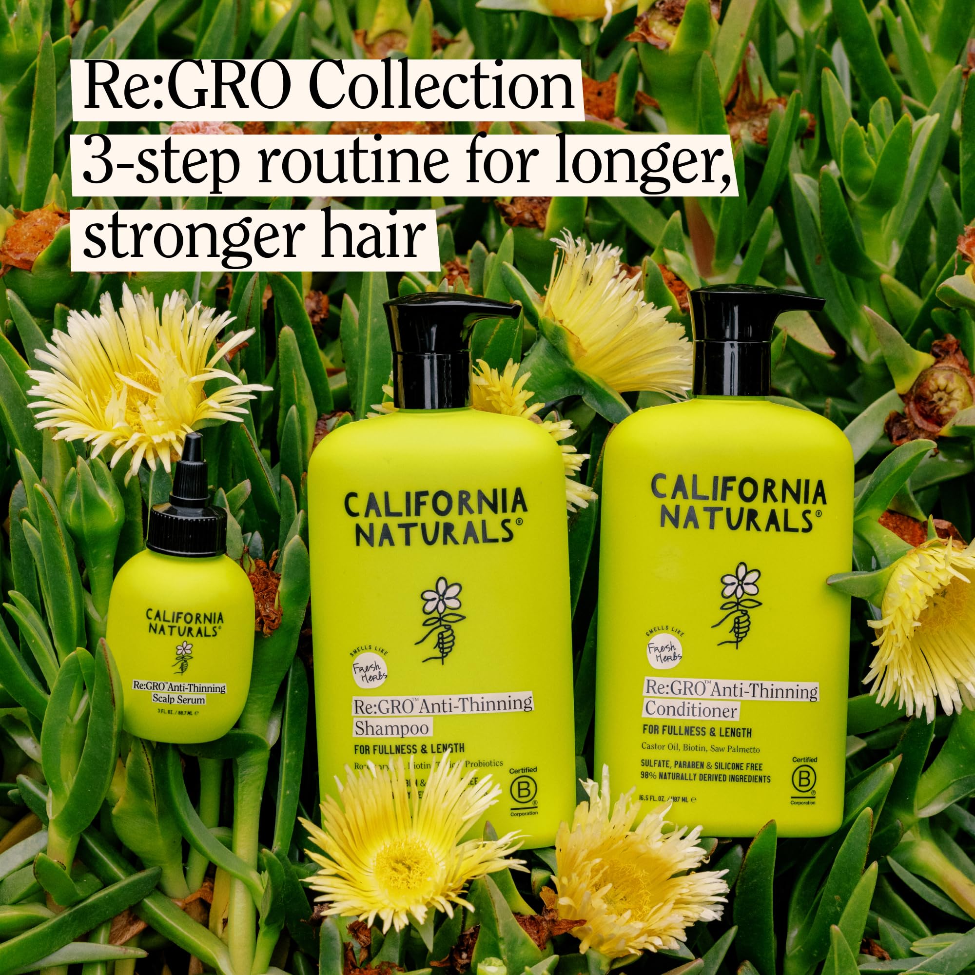 California Naturals Re:GRO box packaging with recyclable materials.