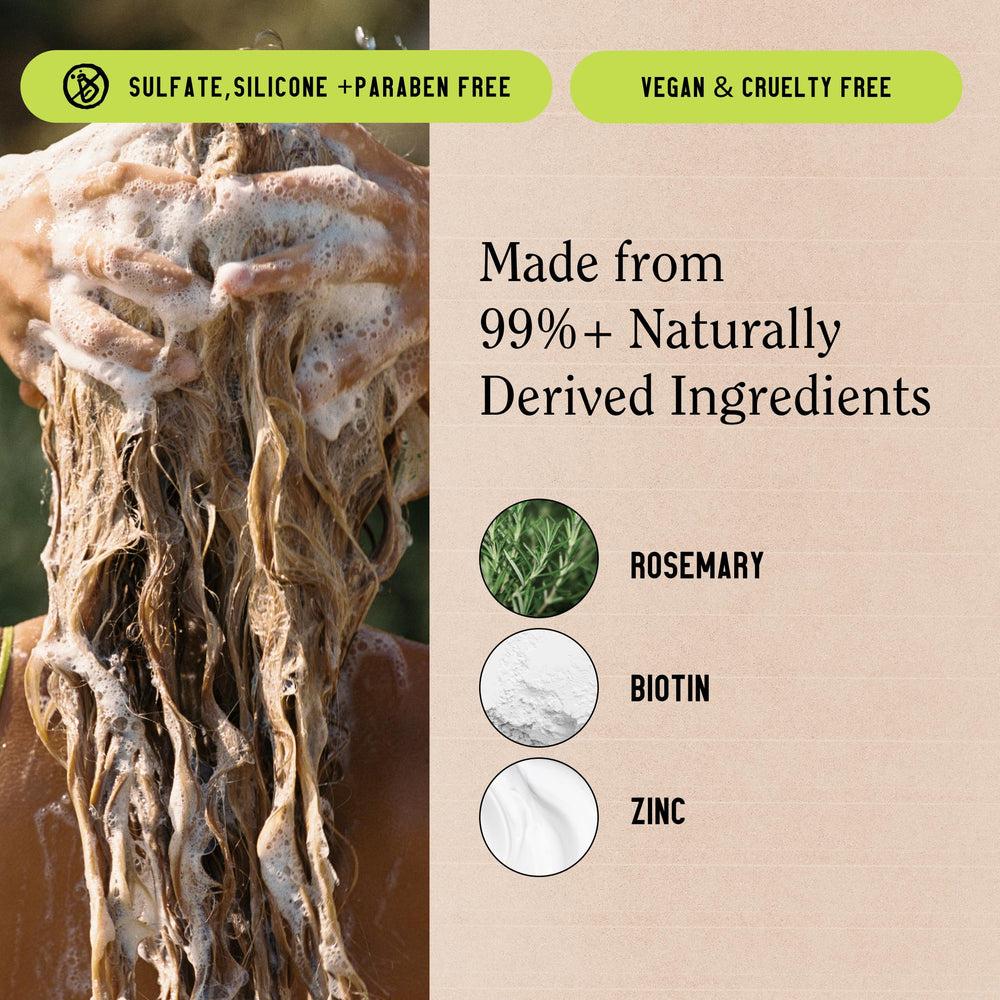 California Naturals Re:GRO shampoo ingredients show rosemary and biotin benefits