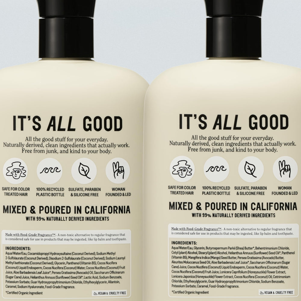 Eco-friendly packaging symbol on California Naturals bottle indicating recycled materials.