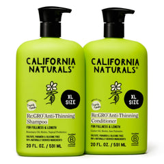 California Naturals Re:GRO shampoo bottle promotes balanced scalp cleansing