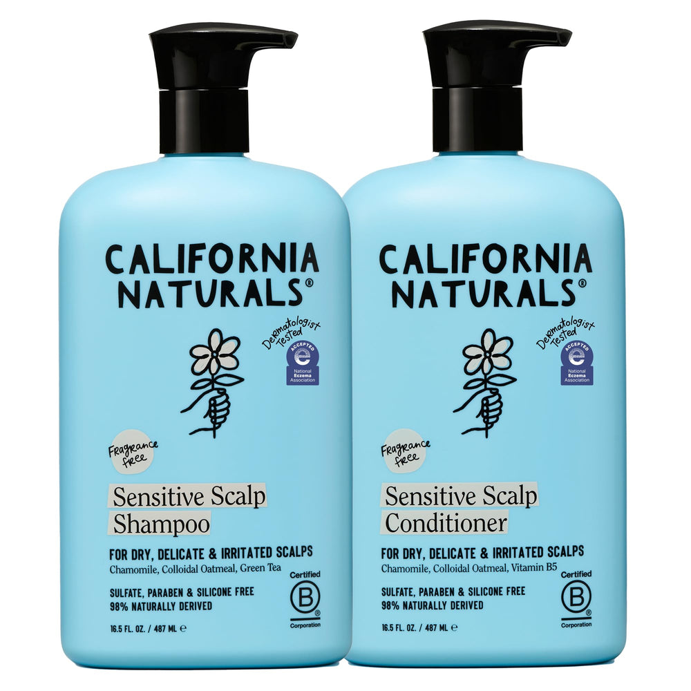 California Naturals Sensitive Scalp Shampoo bottle for fragrance-free gentle cleansing.