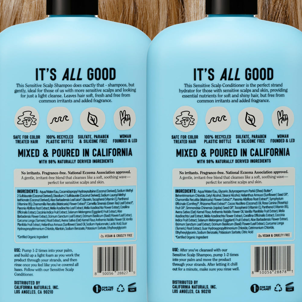 California Naturals Shampoo lather shot suggests gentle daily cleansing.
