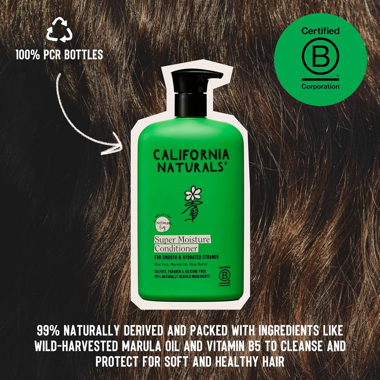 Avocado oil nourishes hair with California Naturals Super Moisture Conditioner