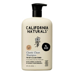California Naturals Vanilla Bloom Shampoo bottle shows sulfate-free formula for all hair types.