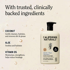 California Naturals Vanilla Bloom Shampoo ingredients highlight 99% naturally derived formula.