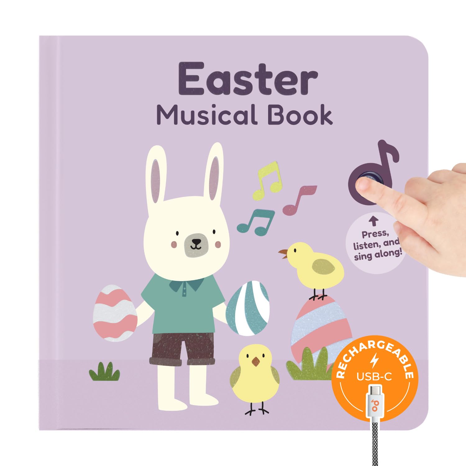 Cali's Books Easter Nursery Rhymes Musical Book cover with bright Easter art, ideal toddler gift