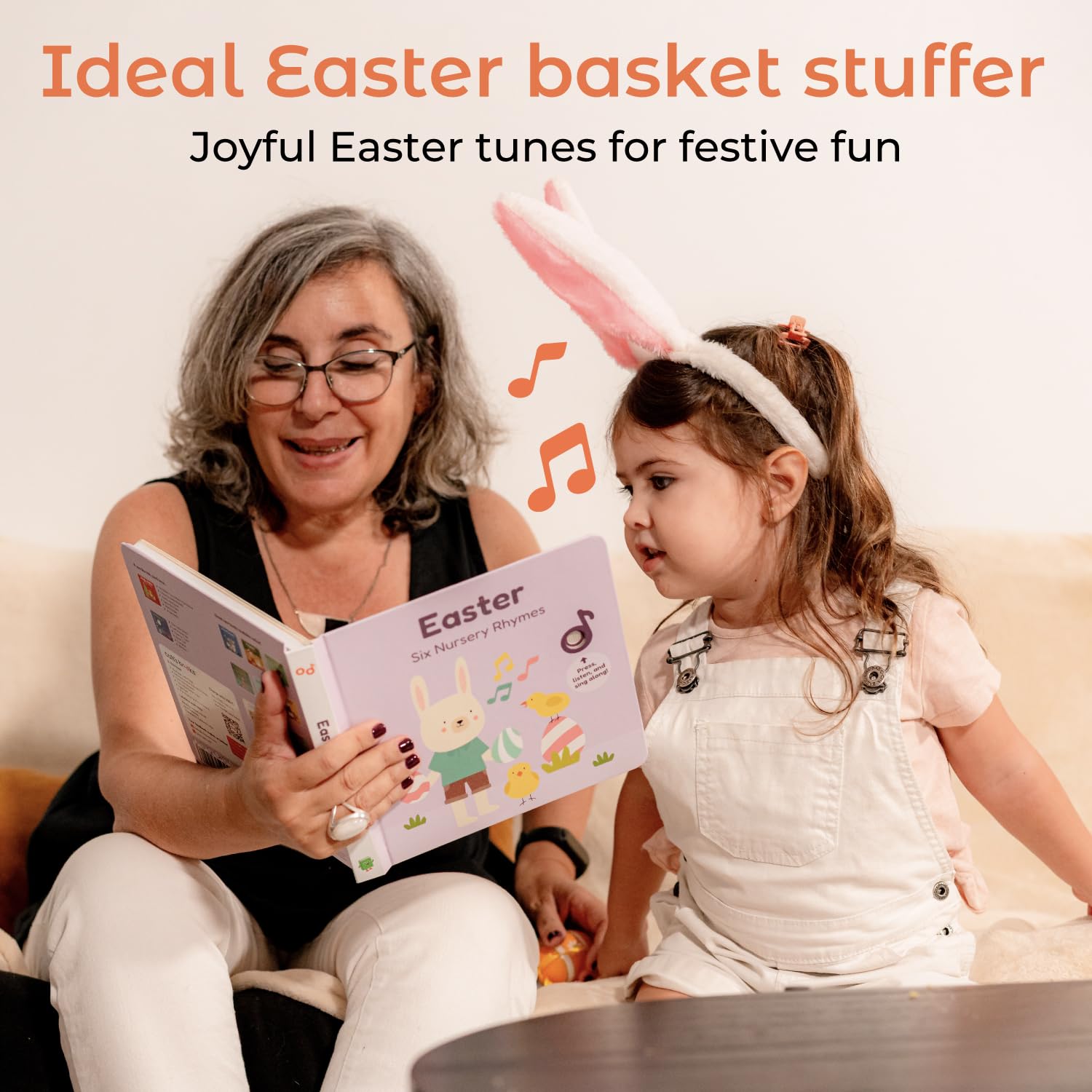 Cali's Books Easter Nursery Rhymes Musical Book interior pages with songs and illustrations