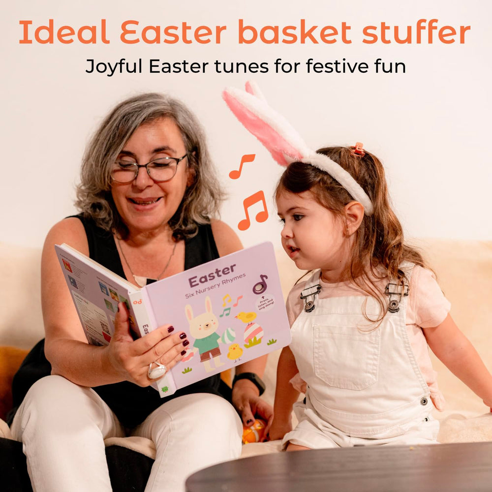 Cali's Books Easter Nursery Rhymes Musical Book interior pages with songs and illustrations