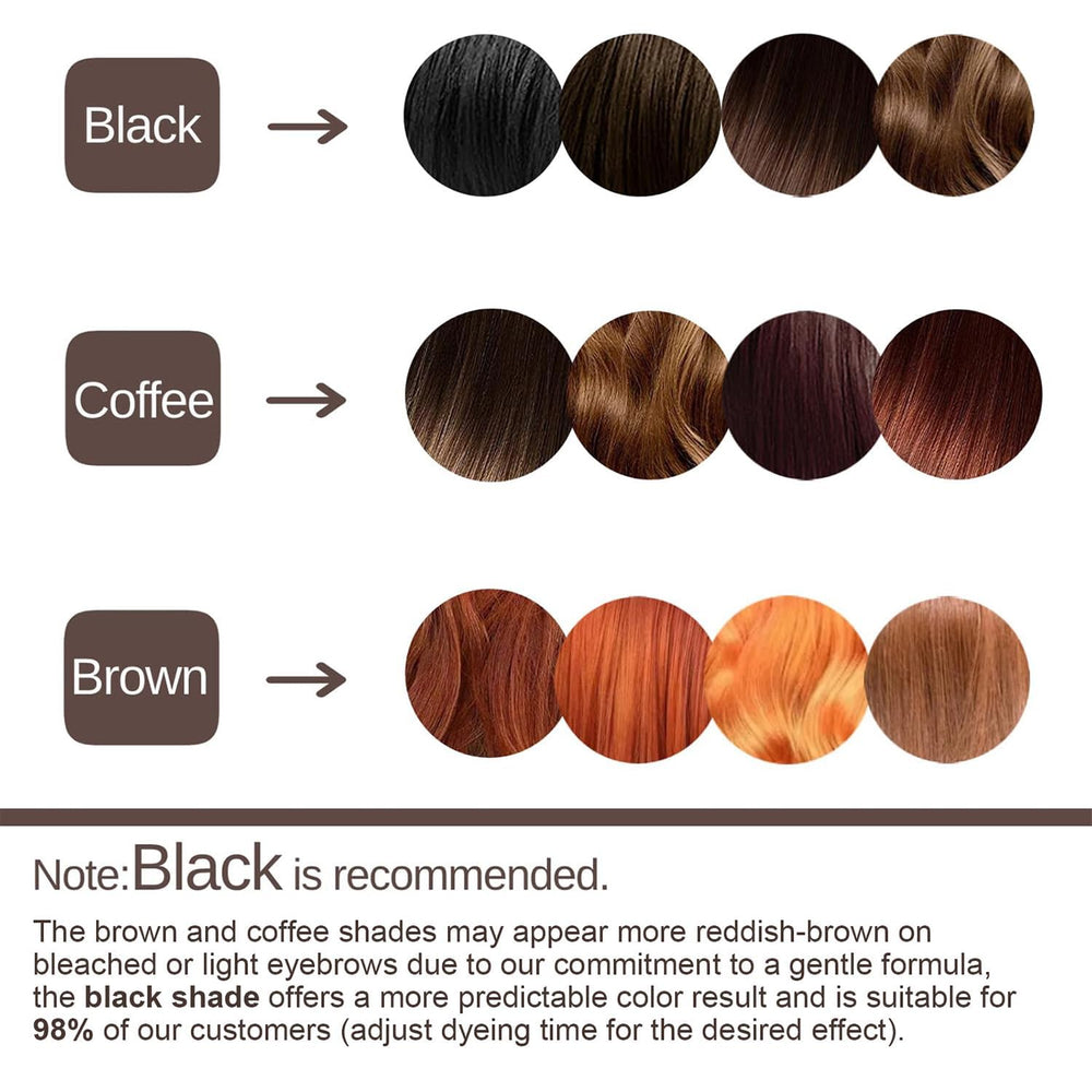 Callmynm Lash Color Kit before and after shows visible brow and lash enhancement.