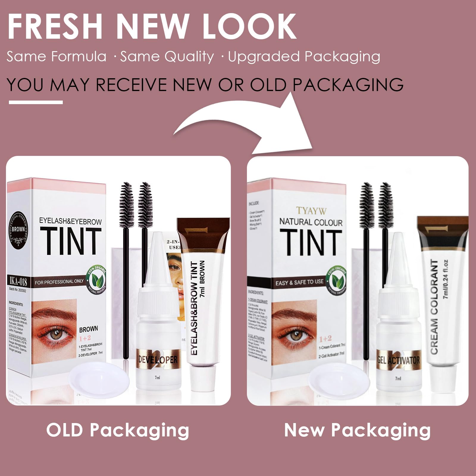 Callmynm Lash Color Kit eyebrow application demonstrates precise, easy tinting for defined arches.