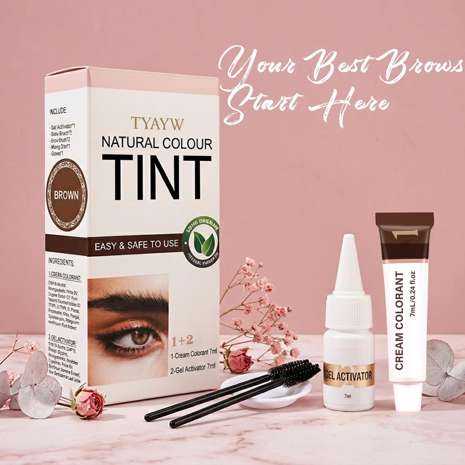 Callmynm Lash Color Kit provides a waterproof finish to maintain color.