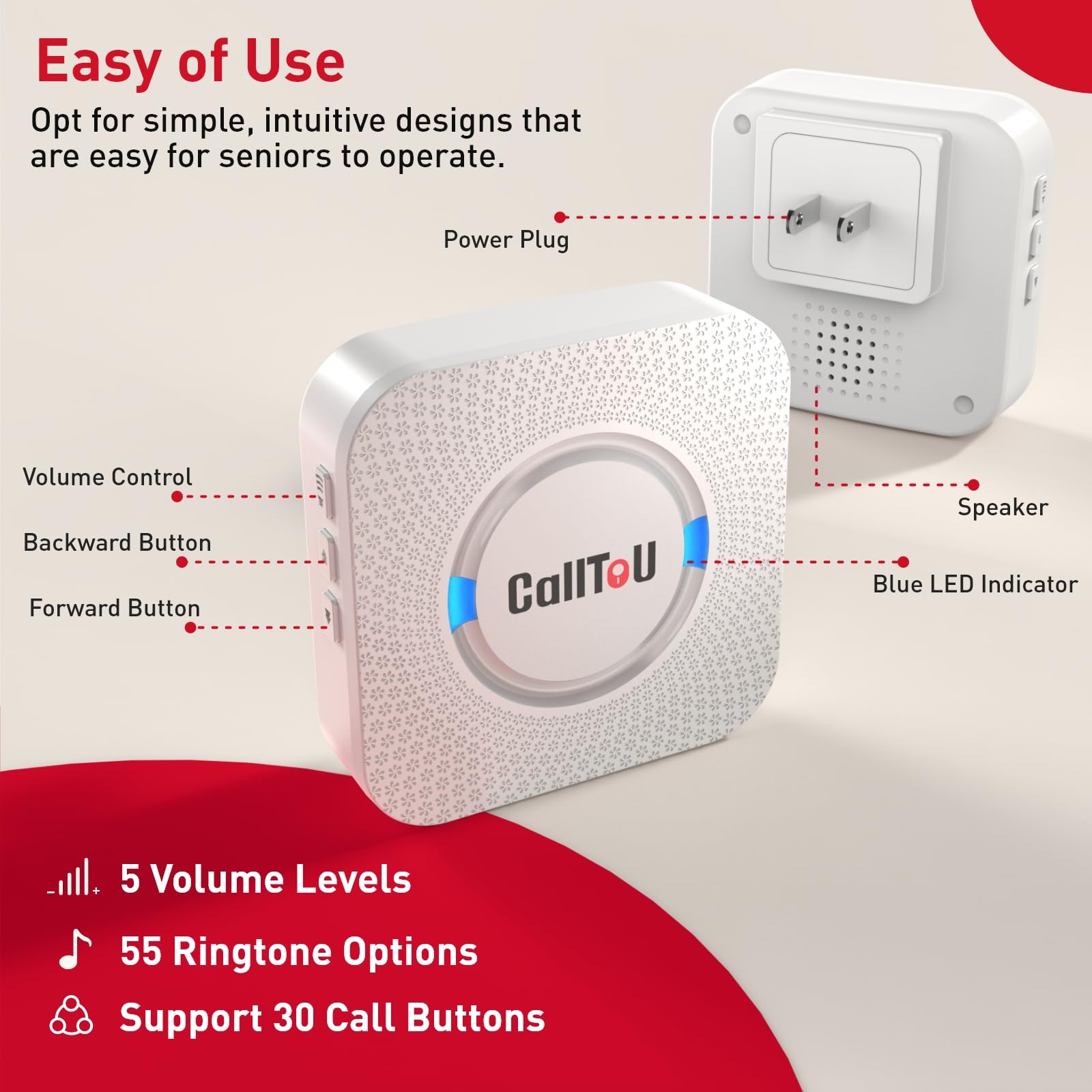 CallToU 500+ feet range supports room-to-room coverage