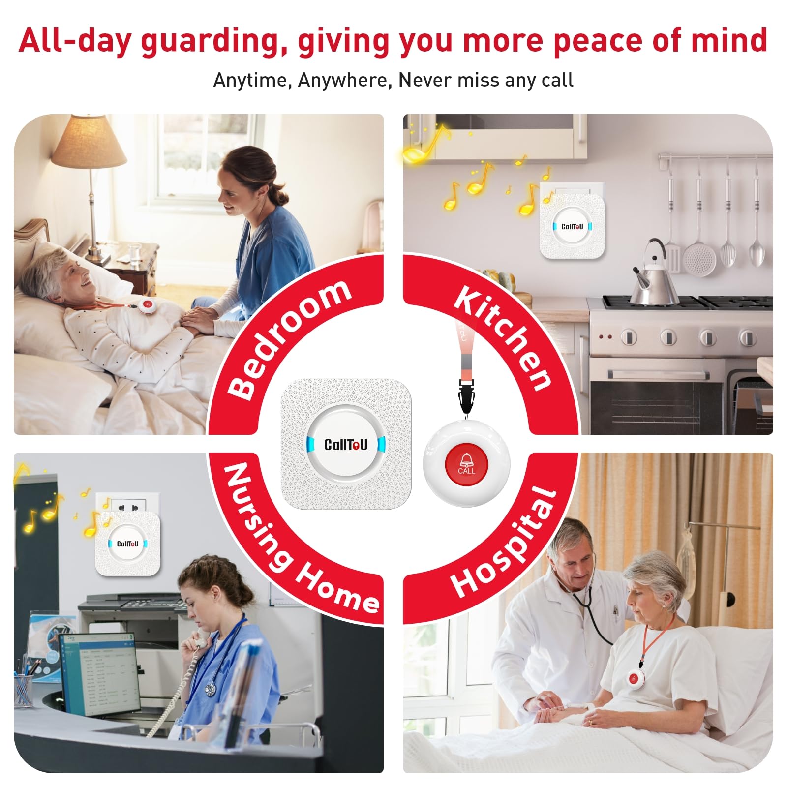 CallToU neck-strap enables hands-free use for caregivers