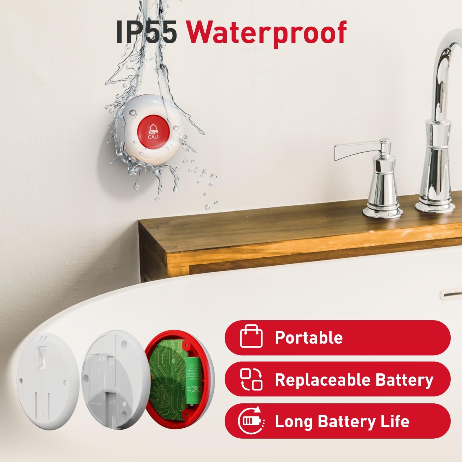 CallToU receiver plugged into outlet for constant availability