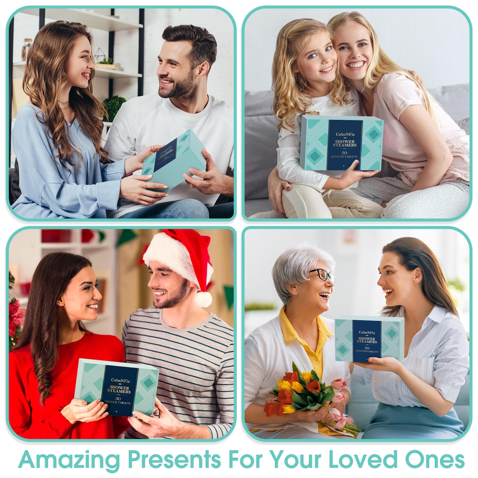 Box-stacked CalmNFiz steamers emphasize value and gifting appeal.