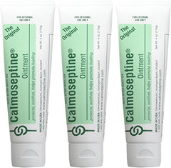 Calmoseptine packaging with three tubes for home use