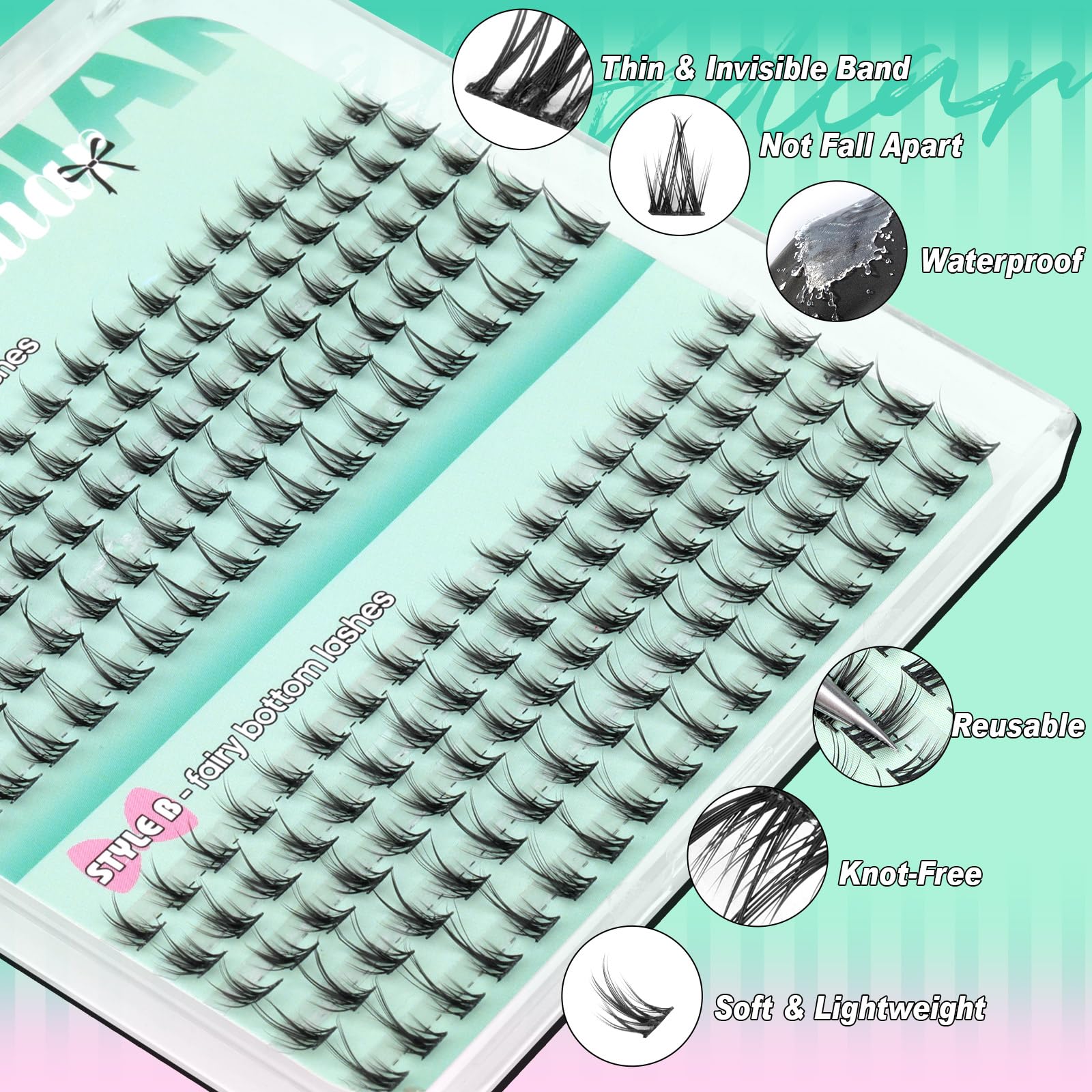 Calphdiar natural look bottom lashes create a seamless blend with real lashes.