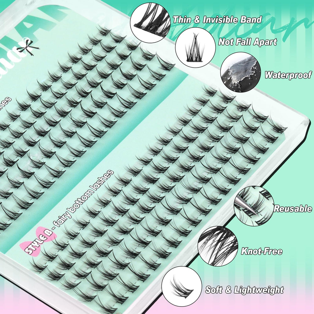 Calphdiar natural look bottom lashes create a seamless blend with real lashes.