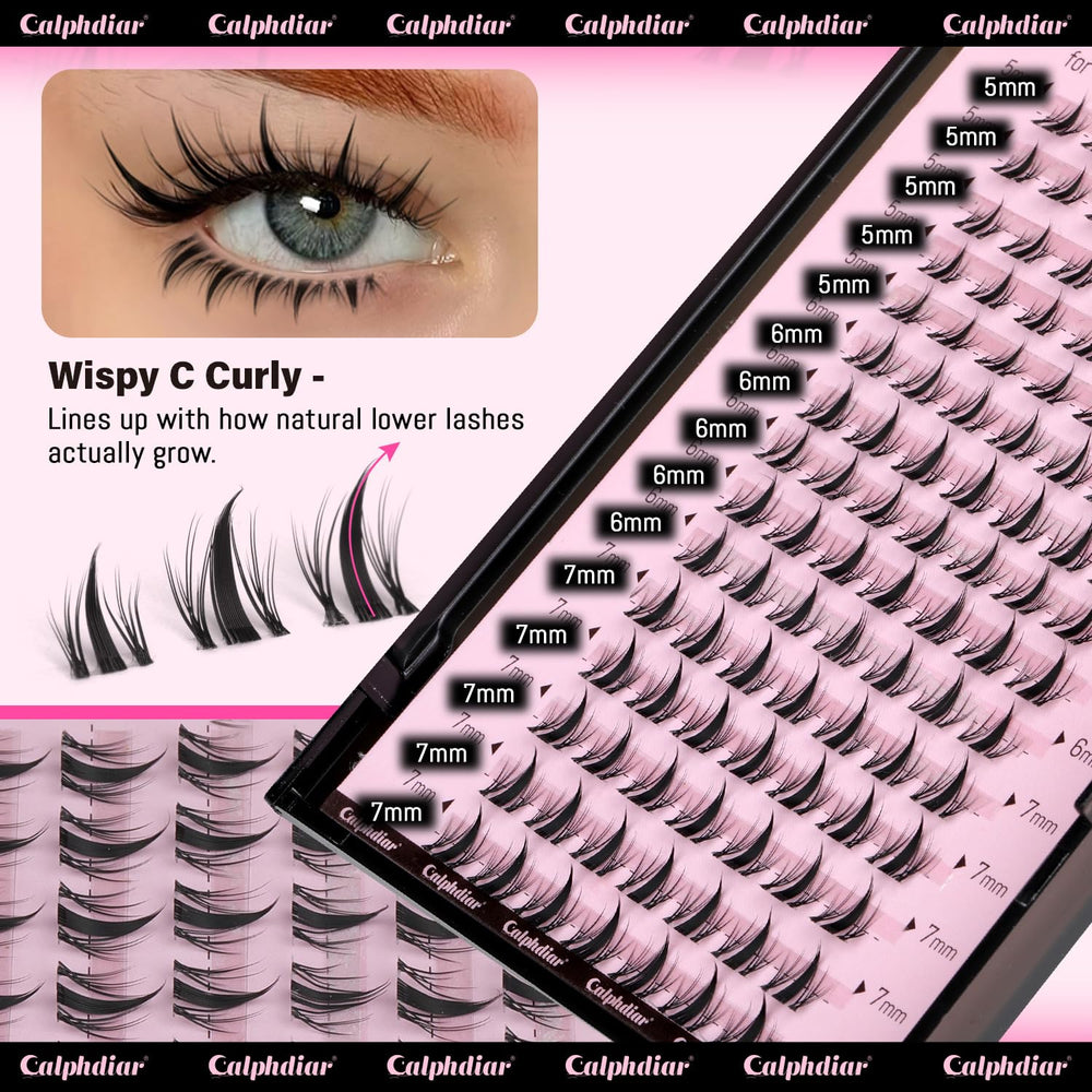 Calphdiar bottom lash clusters are beginner-friendly for quick at-home application