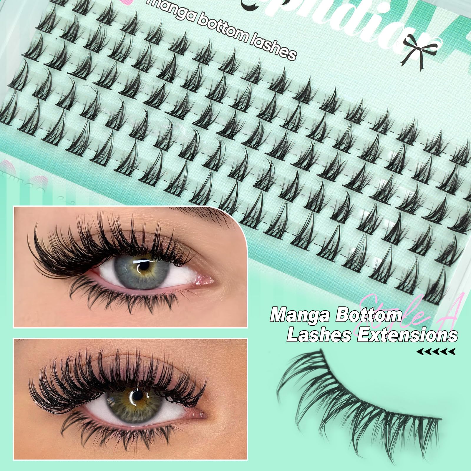 Calphdiar bottom lashes thin-band extensions for comfortable all-day wear.