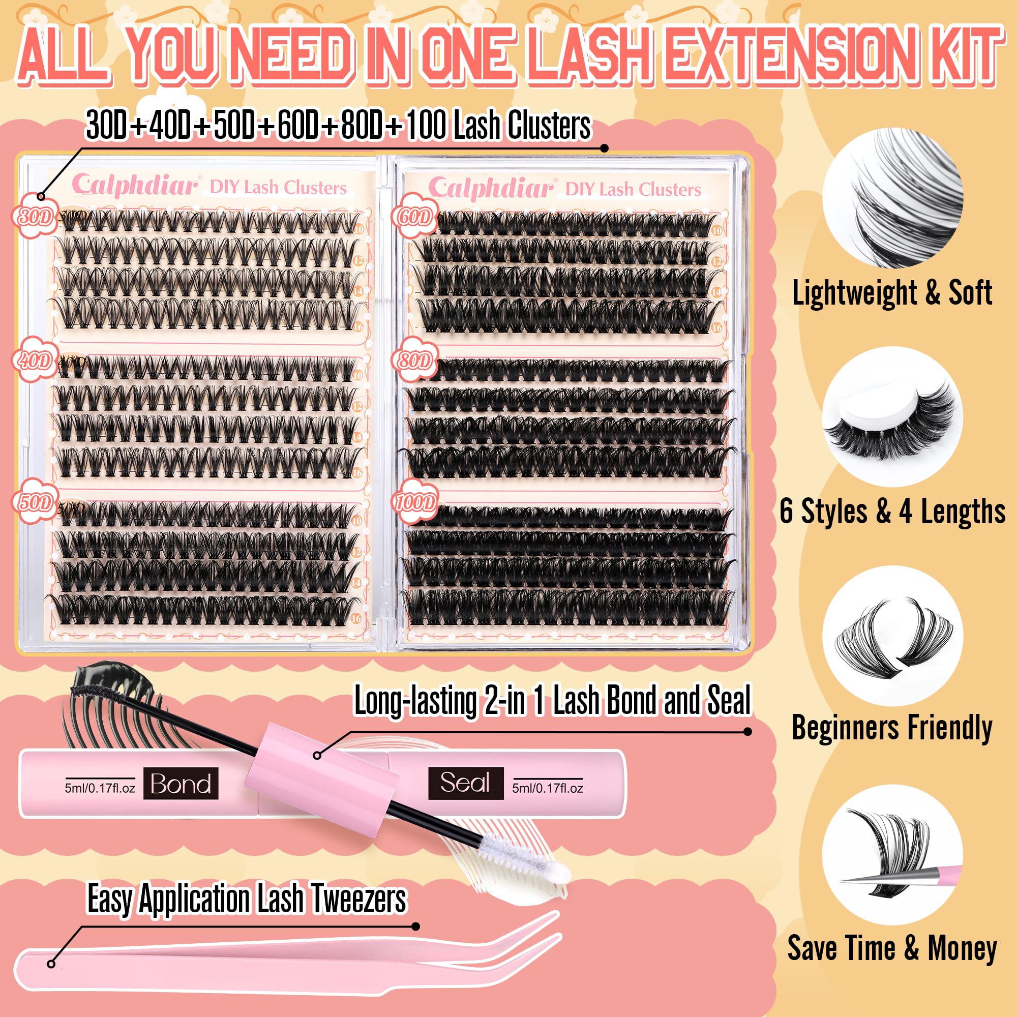 Calphdiar lash bond and seal for strong, durable adhesion