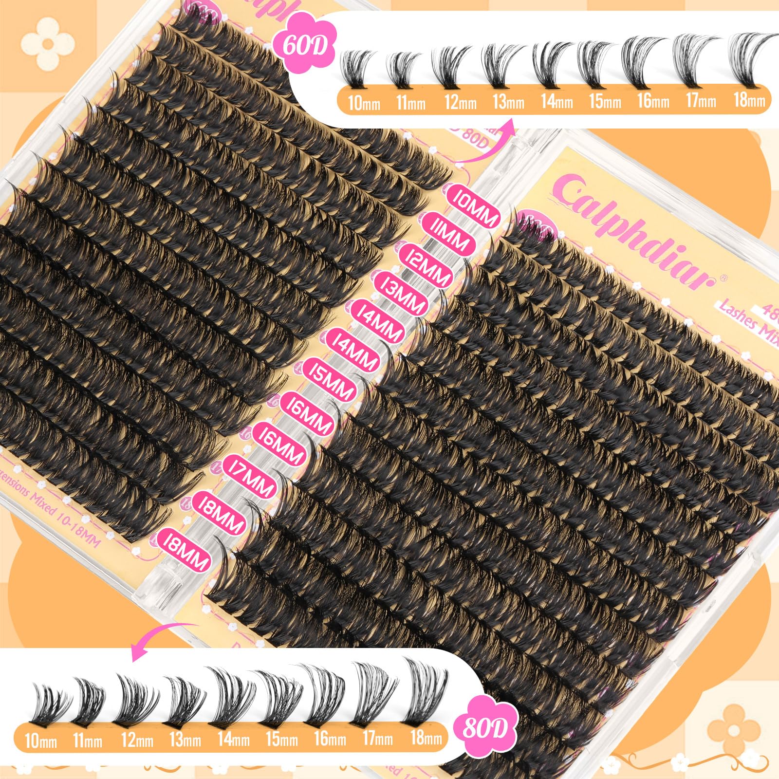 Calphdiar Lashes Clusters use mink-like fiber for light wear