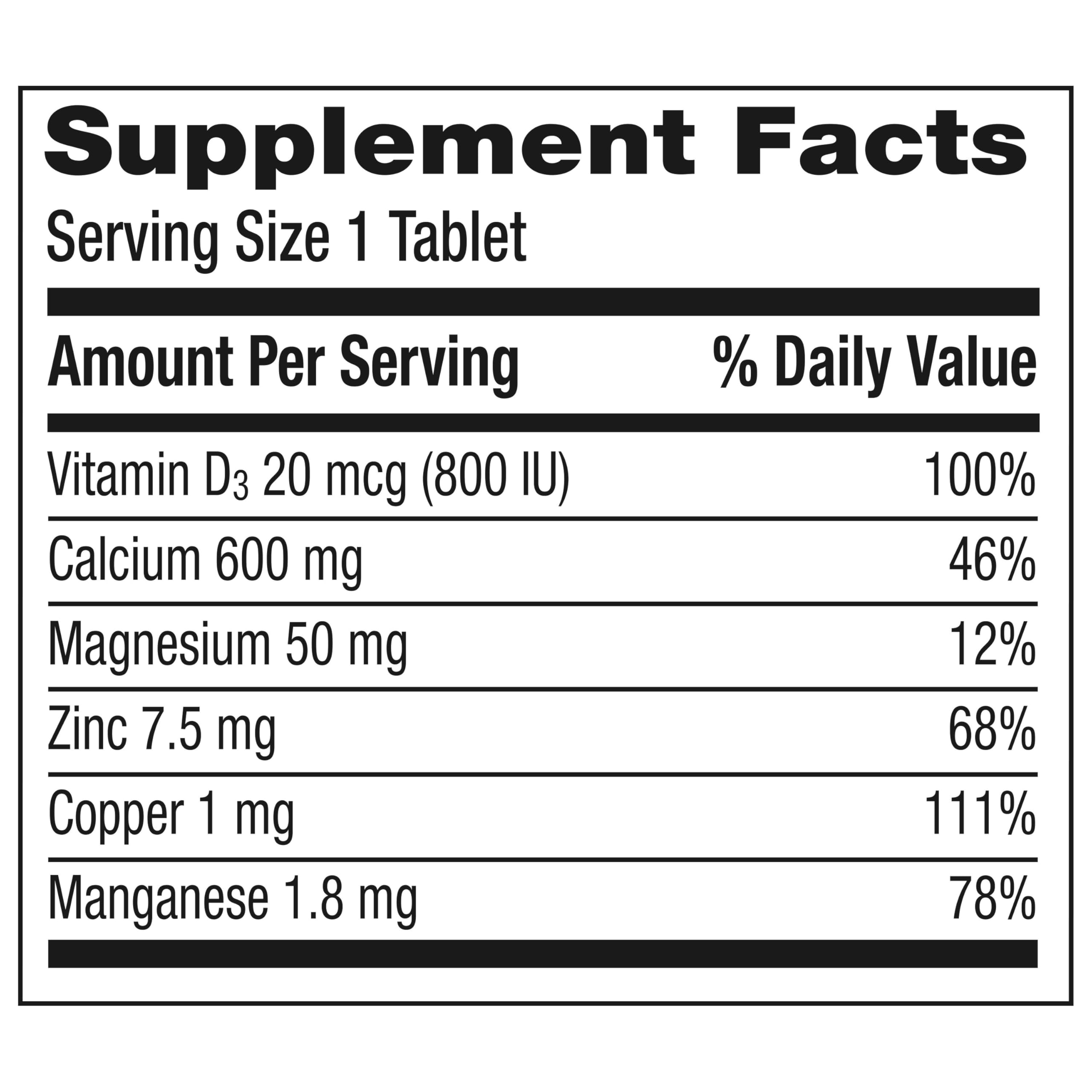Packaging variety display featuring Caltrate options