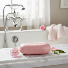 Camay Classic soap with Hydra Floral Oils displayed in a shower setting
