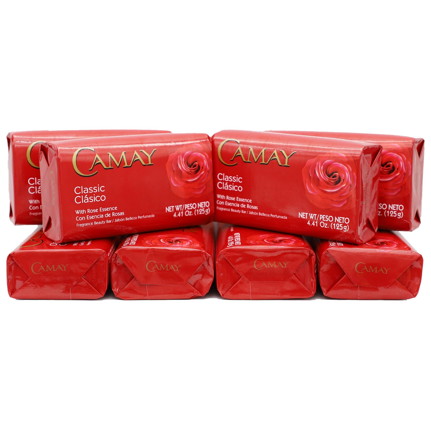 Camay Classic Rose Essence bar with pink surface for luxurious cleansing