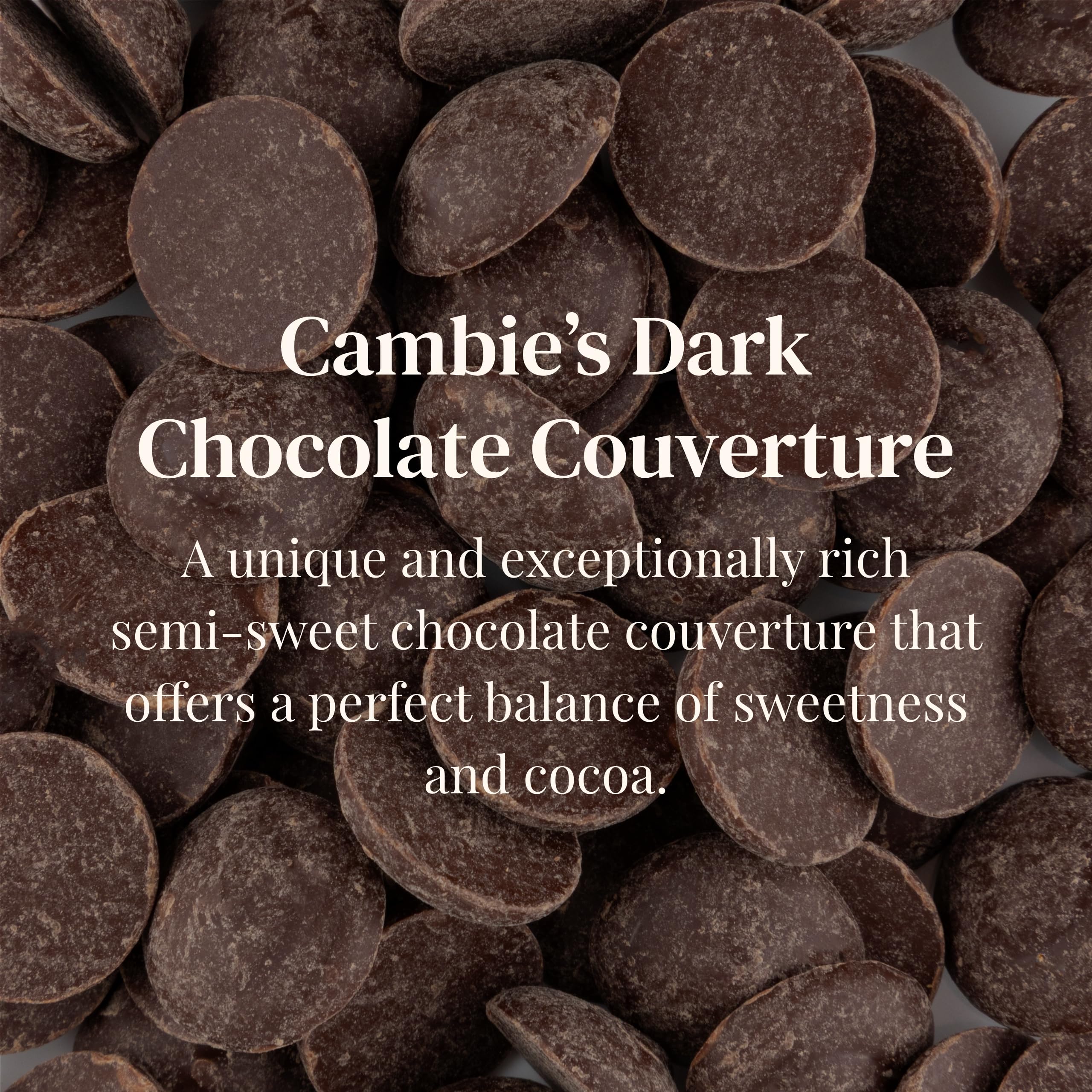 Cambie dark chocolate couverture for professional enrobing and precise molds