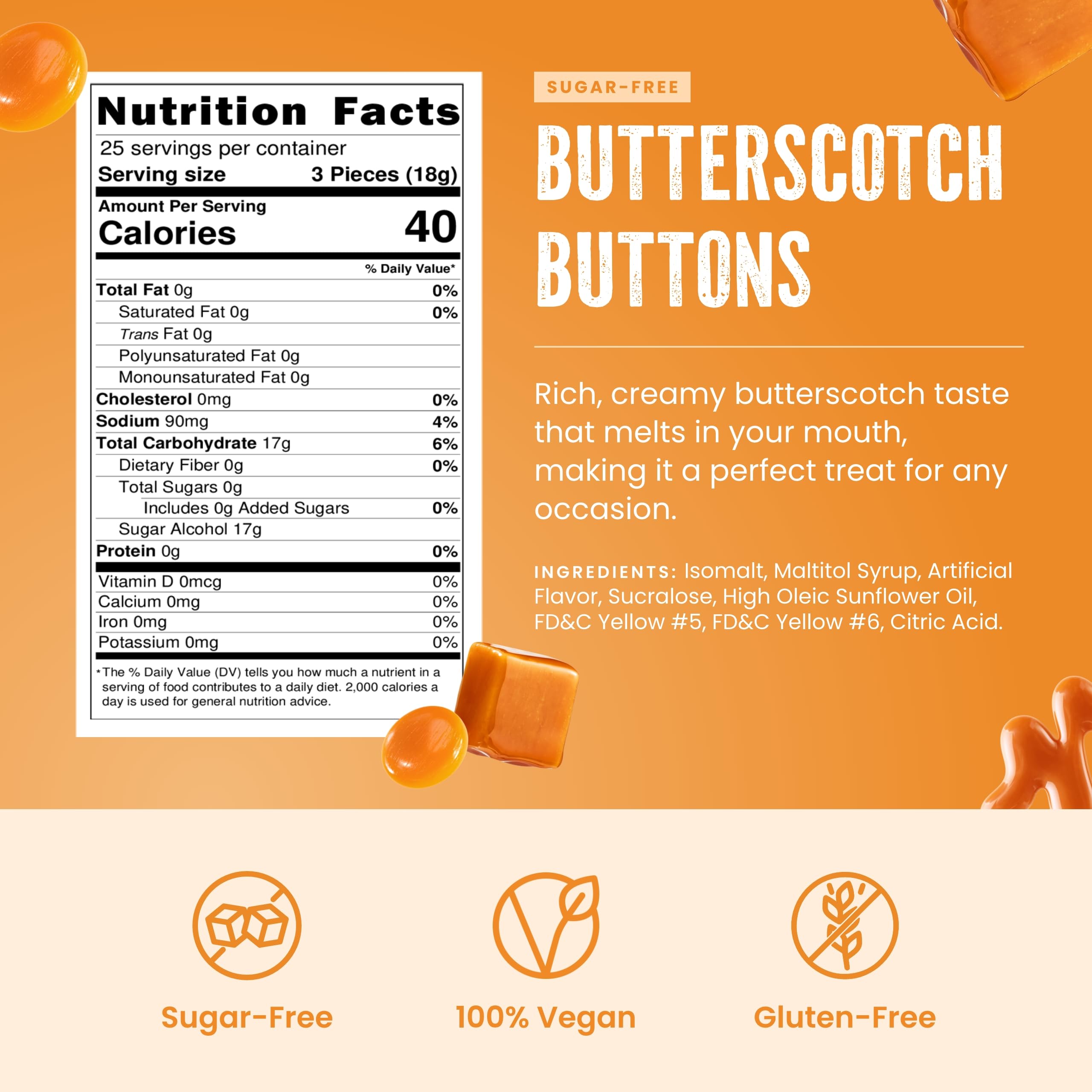 Cambie individually wrapped sugar-free candies preserve freshness and convenience for on-the-go snacking.
