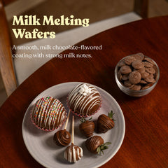 Cambie milk chocolate melts melt smoothly for quick decorating.
