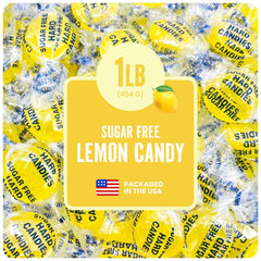Cambie Sugar Free Lemon Drops bag packaging shows bold citrus flavor for on-the-go snacking.