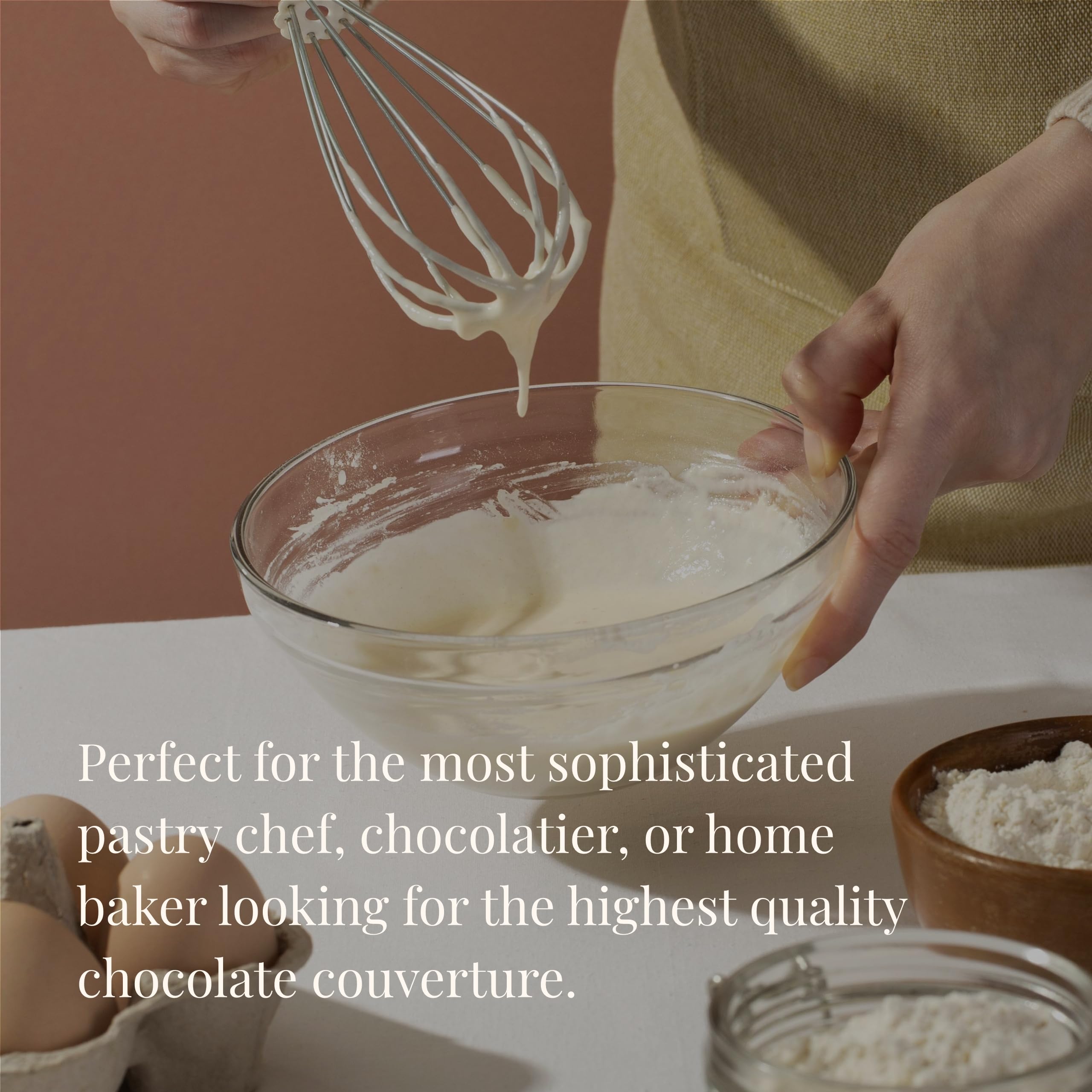 Cambie white chocolate couverture 28 percent enrobing bar ideal for coating delicate pastries.