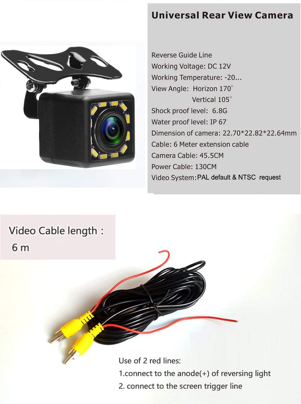 CAMECHO 12-LED night vision for clear imaging at night
