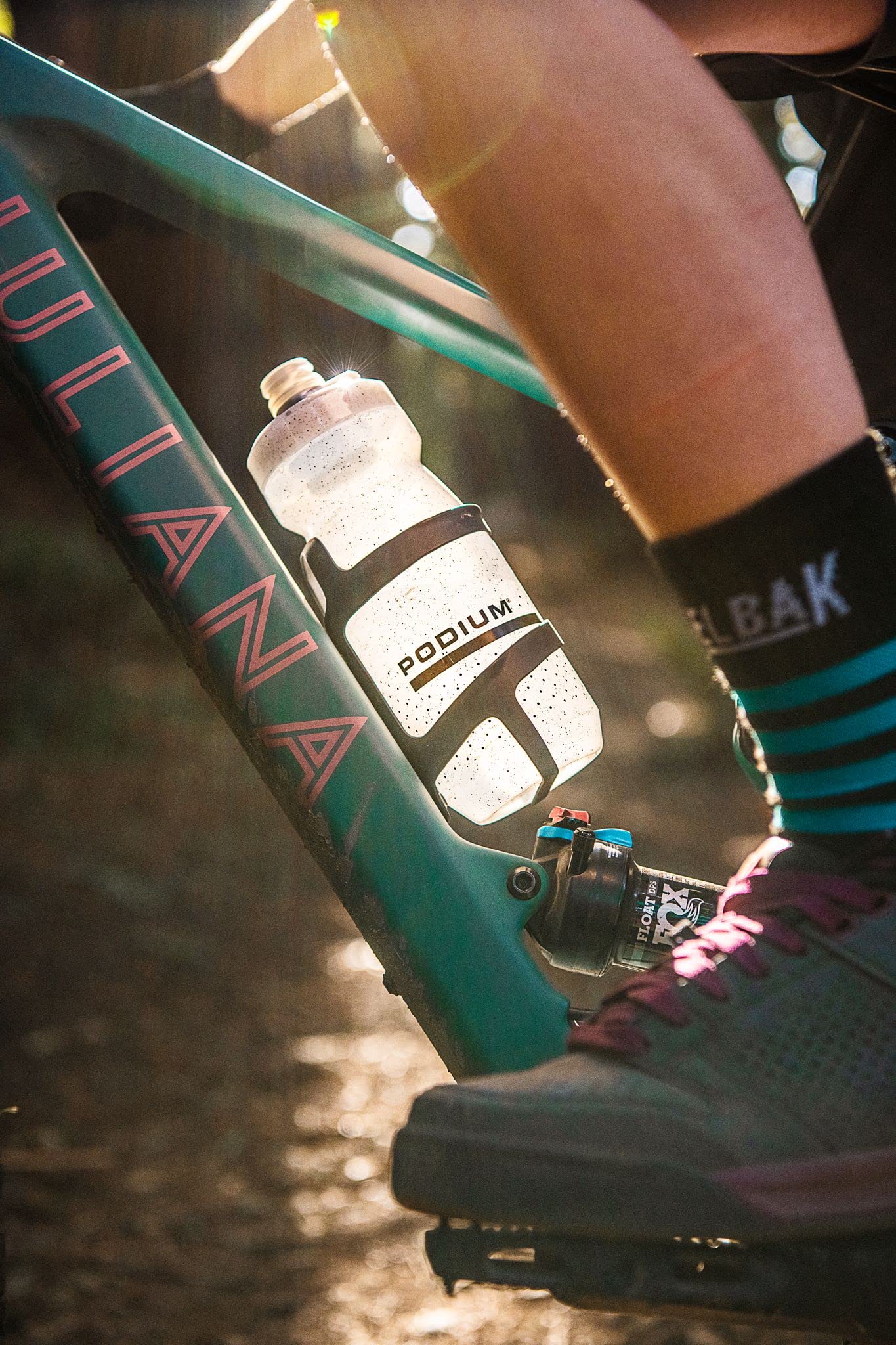 CamelBak Podium bottle leak-free design captured during fast sprints.
